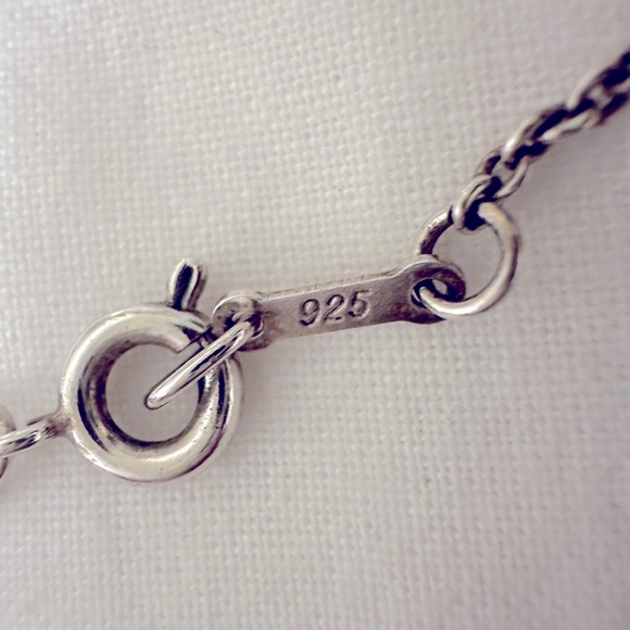 Tiffany & Co Elsa Peretti Sterling Silver Open Heart Pendant Necklace. - Picture 5 of 5